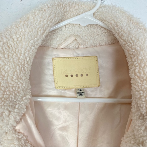 Blank NYC Sherpa Shacket Shirt Jacket Women Size Medium Cream Chunky BlankNYC - Picture 13 of 15